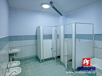 Сантехнические перегородки для санузлов детских садов и школ серии "ПФ детские" №2