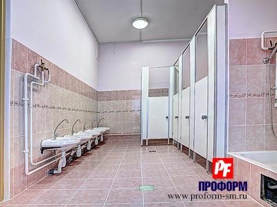Сантехнические перегородки для санузлов детских садов и школ серии "ПФ детские" №4