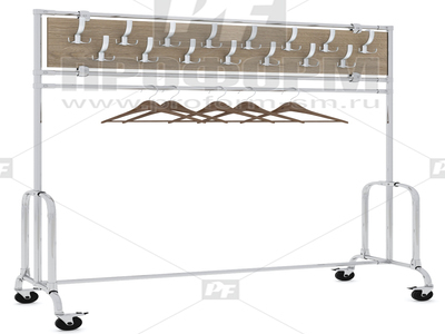 Мобильные гардеробные комбинированные (крючки и вешалки) №1